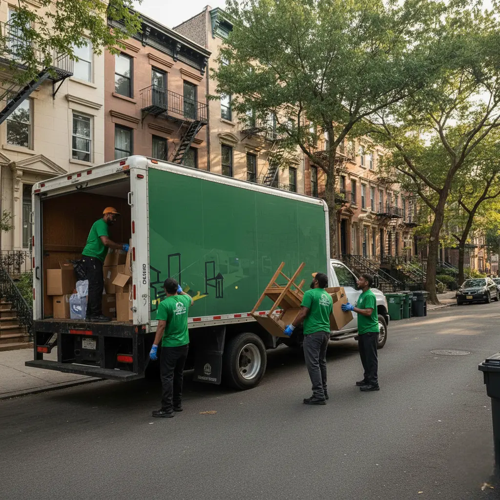 Professional junk removal team in Brooklyn NY removing household clutter responsibly for NYC homeowners